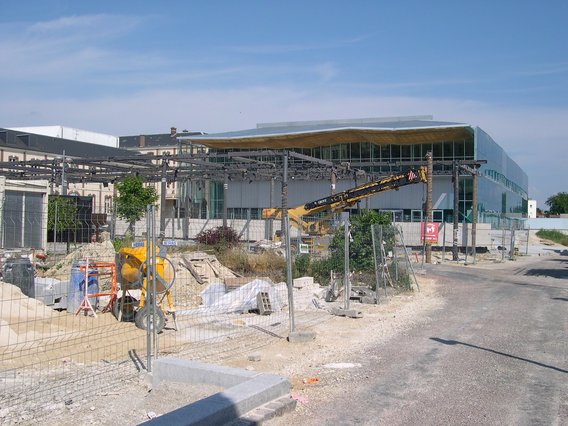  travaux devant la Médiathèque